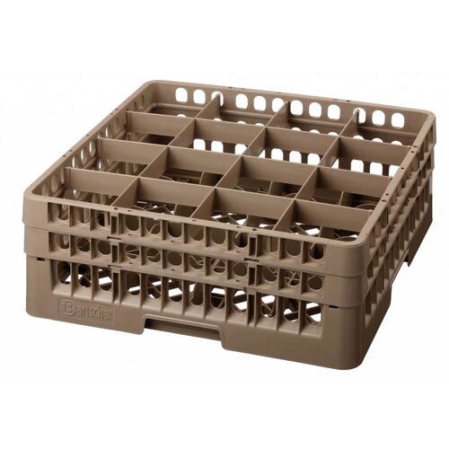 Bartscher Casier de Lavage à Verres | 16 Cases | Max. Ø111x166(h)mm | 50x50cm