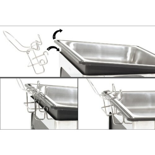 Bartscher Soupière Inox | 2x 4 Litres | Récipient Pour l'Eau Noire | 636x357x460(h)mm