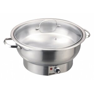 Bartscher Chafing Dish Rond Inox - 3,8L - 500W - Ø330-220(h)mm