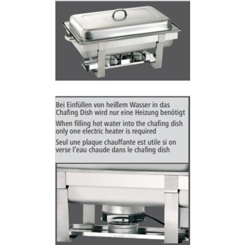 Bartscher Chauffage Chafing Dish - Pas Besoin de Gel Combustile!