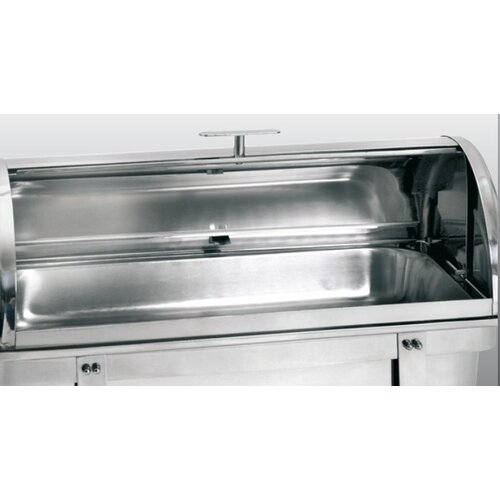 Bartscher Chafing Dish GN 1/1 Inox - Couvercle Coulissante - Poignées En Imitation Bois - 620x350x430(h)mm