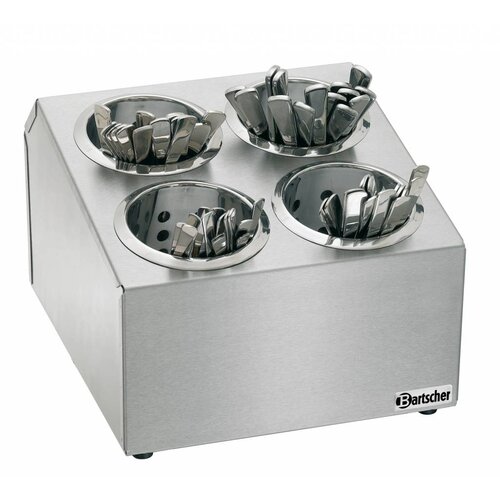 Bartscher Bac à Couverts + 4 Récipients - 265x305x200(h)mm Bartscher Bac à Couverts + 4 Récipients - 265x305x200(h)mm