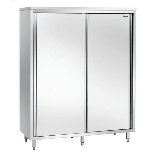 Bartscher Armoire Haute Inox + 2 Portes Coulissantes - 1400x700x2000(h)mm