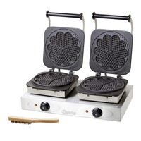 Gaufrier Double | Plaques Forme de Coeur | 4,4kW | 600x360x230(h)mm