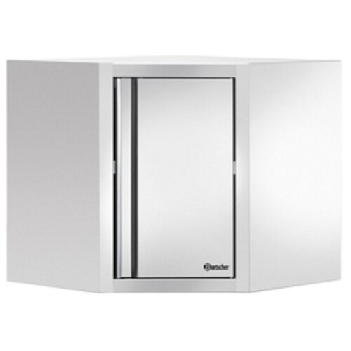 Bartscher Armoire Murale Inox Coin - Étagère Intermédiaire Ajustable -700x700x660(h)mm