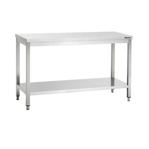 Bartscher Table De Travail Inox + Étagère Basse - Hauteur 850-900mm - 1100(L)x700(P)mm