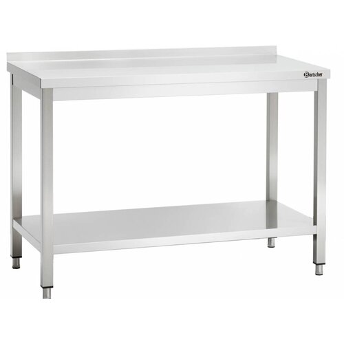 Bartscher Table De Travail Inox + Étagère Basse - Hauteur 850-900mm - 1000(L)x700(P)mm