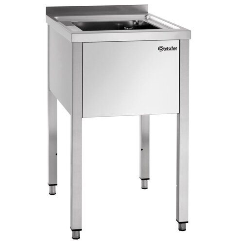 Bartscher Plonge à Bassin Inox Avec Bord - 500(l)x700(p)x850-900(h)mm