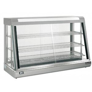 Bartscher Vitrine Chauffante Inox | 3 Grills | Portes Coulissantes | 373 Litres | 1200x480x810(h)mm