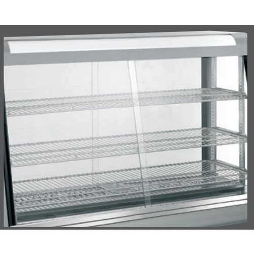 Bartscher Vitrine Chauffante Inox | 3 Grills | Portes Coulissantes | 373 Litres | 1200x480x810(h)mm