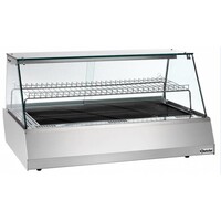 Vitrine Chauffante Inox GN3/1 + Grill - 2 Portes Coulissantes - 1080x775x600(h)mm