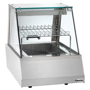 Bartscher Vitrine Chauffante Inox GN1/1 + Grill - Verre Plat - 478x775x600(h)mm