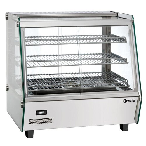 Bartscher Vitrine Chauffante Inox | 3 Grills | Portes Coulissantes  | Éclairage LED | 695x595x685(h)mm