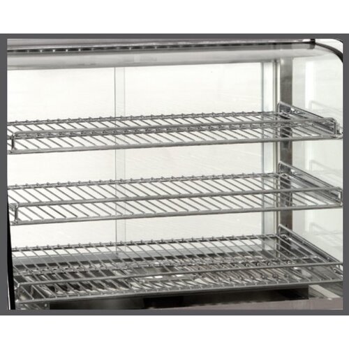 Bartscher Vitrine Chauffante Inox | 3 Grills | Portes Coulissantes | Éclariage LED | 690x600x670(h)mm