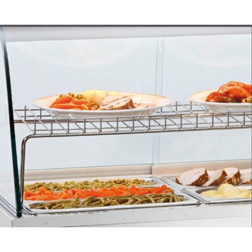 Bartscher Vitrine Chauffante Inox + Grill + 2 Portes Coulissantes - GN2/1 - 750x775x600(h)mm