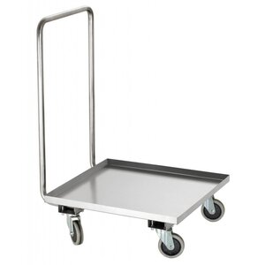 Bartscher Chariot à Transport Inox - Pour Casiers De Lavage - 515x640x925(h)mm
