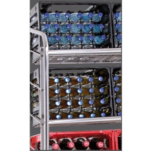 Bartscher Chariot Transport Cageots Inox - 4 Niveaux - 1080x570x1610(h)mm - 120Kg