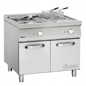 Bartscher Friteuse Électrique sur Pieds |  2x 18 Litres | 30kW/400V  | 900x900x850-900(h)mm