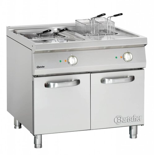 Bartscher Friteuse Électrique sur Pieds |  2x 18 Litres | 30kW/400V  | 900x900x850-900(h)mm