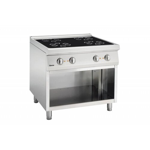 Bartscher Fourneau Vitrocéramique - Sur Armoire ouverte - 4 Zones Radiantes - 450x900x850-900(h)mm