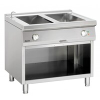 Bain Marie 900 Inox | Sur Armoire Ouverte | Robinet Col De Cygne à La Cuve | L900 | 850-900(h)mm