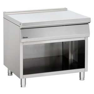 Bartscher Plan De Travail Inox - Sur Armoire Ouverte - 900x900x850-900(h)mm