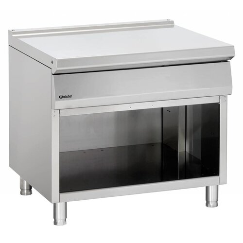 Bartscher Plan De Travail Inox - Sur Armoire Ouverte - 900x900x850-900(h)mm