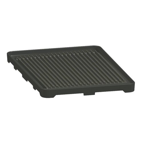 Bartscher Plaque Grill En Fonte Rainurée - Pour 1 Feu Vif - 420x350x38(h)mm