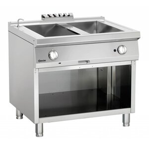 Bartscher Bain Marie Gaz Inox - Sur Armoire Ouverte - Série 900 - 900x900x850-900(h)mm Bartscher Bain Marie Gaz Inox - Sur Armoire Ouverte - Série 900 - 900x900x850-900(h)mm