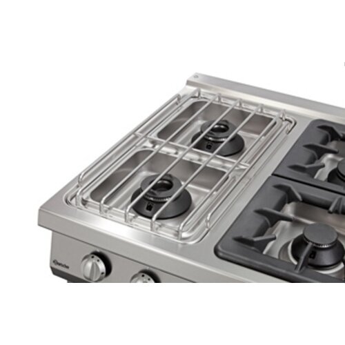 Bartscher Grille Coulissante Inox - Série 900 - Pour 2 Feux