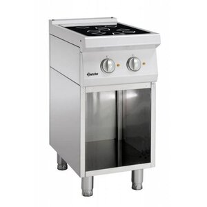 Bartscher Fourneau Vitrocéramique Inox - 2 Zones Chauffantes - Sur Armoire Ouverte - 400x700x850-900(h)mm Bartscher Fourneau Vitrocéramique Inox - 2 Zones Chauffantes - Sur Armoire Ouverte - 400x700x850-900(h)mm