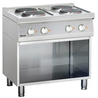 Fourneau Électrique Inox - Sur Armoire Ouverte - 4 Plaques De Ø220mm - 800x700x850-900(h)mm