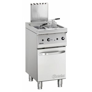 Bartscher Friteuse à Gaz Inox + 2 Paniers - Série 700 - 15 Litres - 11,5kW - 400x700x850-900(h)mm