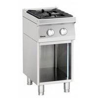 Fourneau à Gaz 2 Feux | Sur Armoire Ouverte | Série 700 | 9,1kW Gaz | 400x700x850-900(h)mm