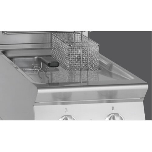 Bartscher Friteuse Électrique Inox Sur Armoire - 2 Cuves De 8 litres - 14kW - 400x700x850(h)mm
