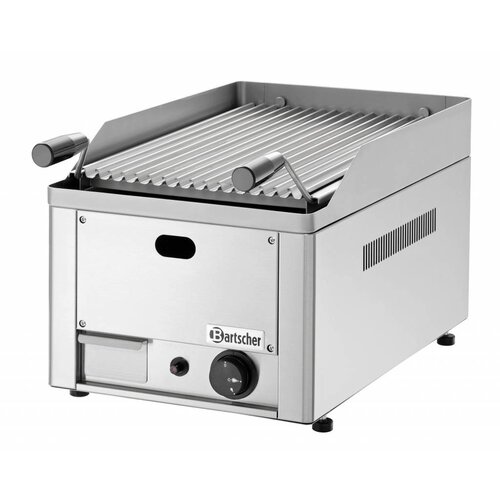Bartscher Grill à Pierres De Lave à Gaz Inox - Modèle De Table + Grill - 4kW - 330x540x220(h)mm