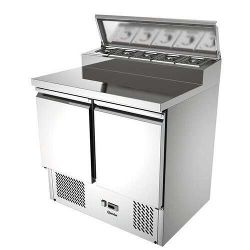 Bartscher Saladette Inox | 2 Portes | Avec 5x GN1/6 | Froid Ventilé | 900x690x1000(h)mm Bartscher Saladette Inox | 2 Portes | Avec 5x GN1/6 | Froid Ventilé | 900x690x1000(h)mm