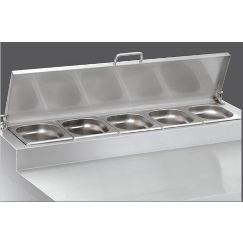 Bartscher Saladette Inox | 2 Portes | Avec 5x GN1/6 | Froid Ventilé | 900x690x1000(h)mm