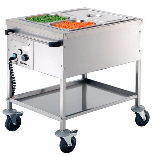 Bartscher Chariot Bain-Marie Inox | 2x GN1/1 - 200(p)mm | 650x820x855(h)mm Bartscher Chariot Bain-Marie Inox | 2x GN1/1 - 200(p)mm | 650x820x855(h)mm