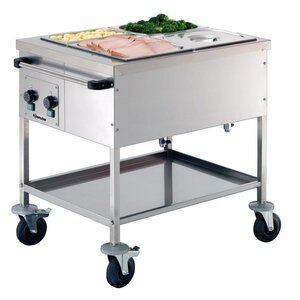 Bartscher Chariot Bain-Marie Inox | 2x GN1/1 - 150(p)mm | 650x820x855(h)mm Bartscher Chariot Bain-Marie Inox | 2x GN1/1 - 150(p)mm | 650x820x855(h)mm