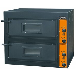 Bartscher Four à Pizza Double Électrique | 2x 4 Pizzas Ø300mm | 400V | 890x880x750(h)mm