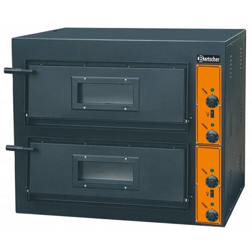 Bartscher Four à Pizza Double Électrique | 2x 4 Pizzas Ø300mm | 400V | 890x880x750(h)mm