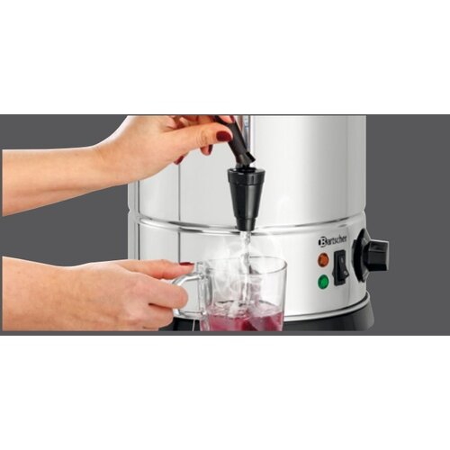 Bartscher Distributeur D'Eau Chaude Inox | 8,5 Litres | Ø225-470(h)mm