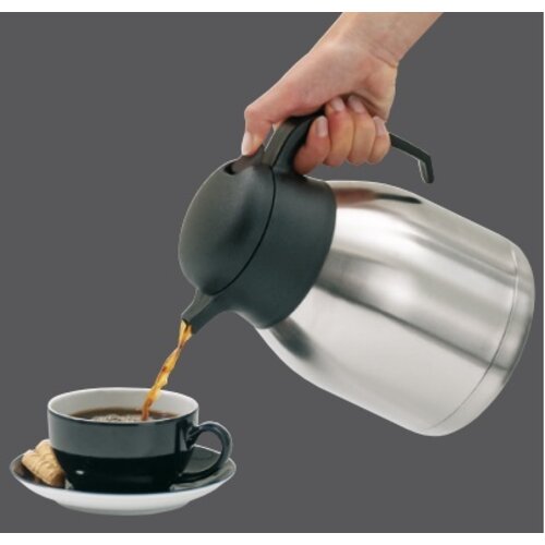 Bartscher Pichet Isotherme | Chromé/Noir | Disponibles en 2 Tailles