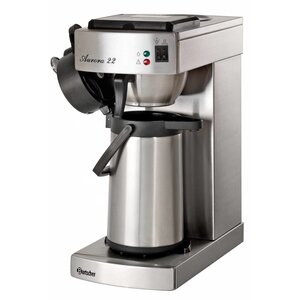 Bartscher Cafétière Aurora 22 Inox - 2 Litres - 2kW - 215x405x520(h)mm