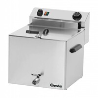 Friteuse Électrique PRO | 10 Litres | Robinet De Vidange | 8,1kW/400V | 390x450x375(h)mm