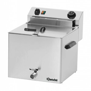 Bartscher Friteuse Électrique PRO | 10 Litres | Robinet De Vidange | 8,1kW/400V | 390x450x375(h)mm