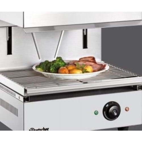 Bartscher Salamandre Électrique Inox - Grille 445x325mm - 2,8kW - 470x510x530(h)mm