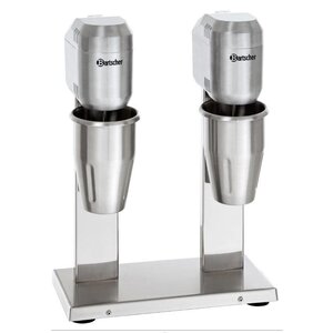 Bartscher Mixer à Boissons Inox Double - 2x700ml - 800W - 330x195x480(h)mm