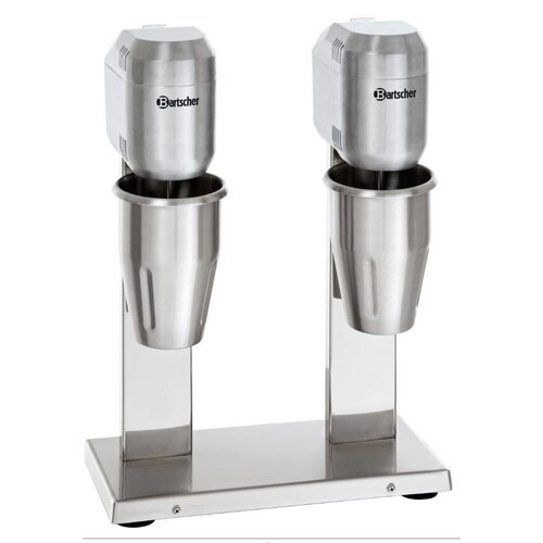 Bartscher Mixer à Boissons Inox Double - 2x700ml - 800W - 330x195x480(h)mm